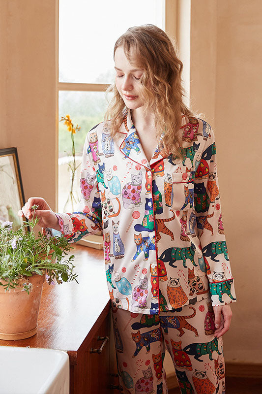 Coordinated Printed Pajama Set