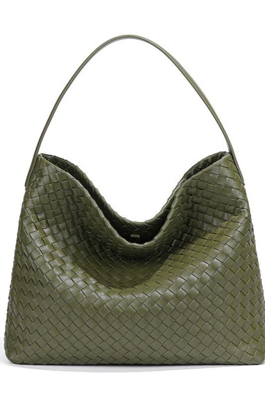 Modern Woven Large Capacity Shoulder Crossbody Bag