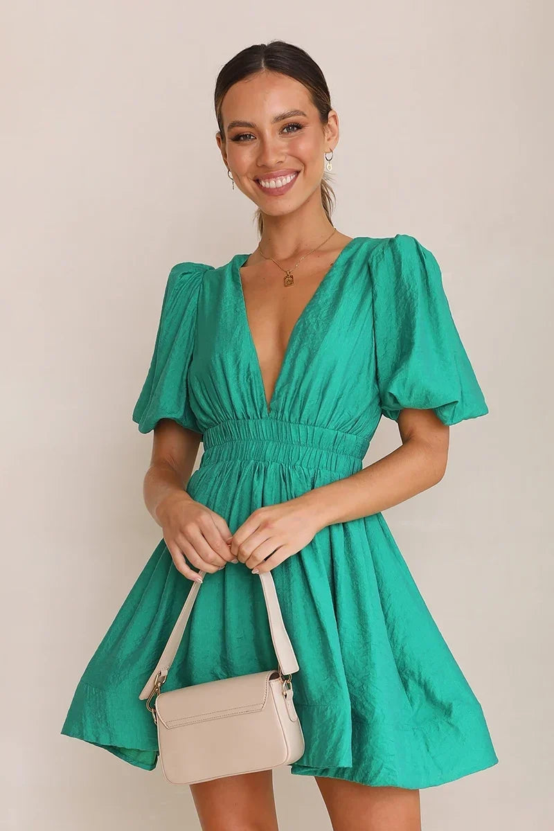 Erin Mini-Length Dress Emerald
