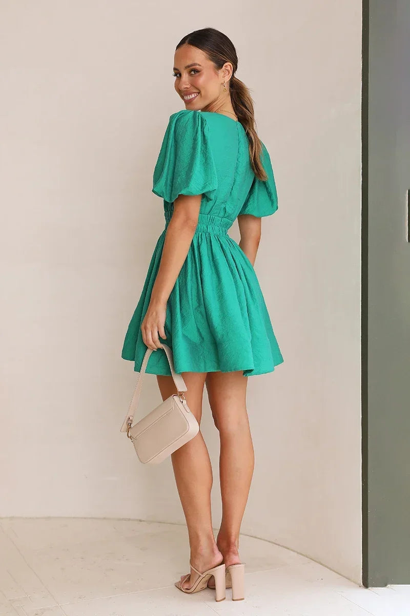 Erin Mini-Length Dress Emerald