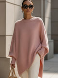Women’s Oversized Asymmetrical Poncho Sweater