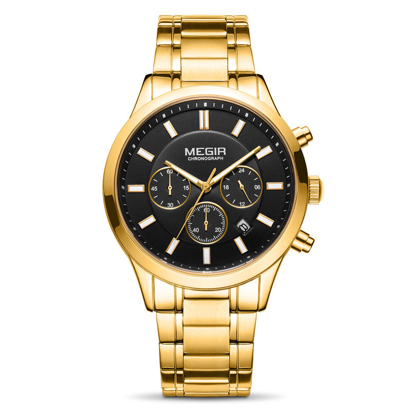 Men's Stainless Steel Sport Chronograph Watch