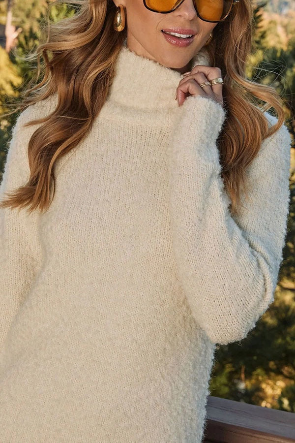 Sietske - Turtleneck Dress with Tassels
