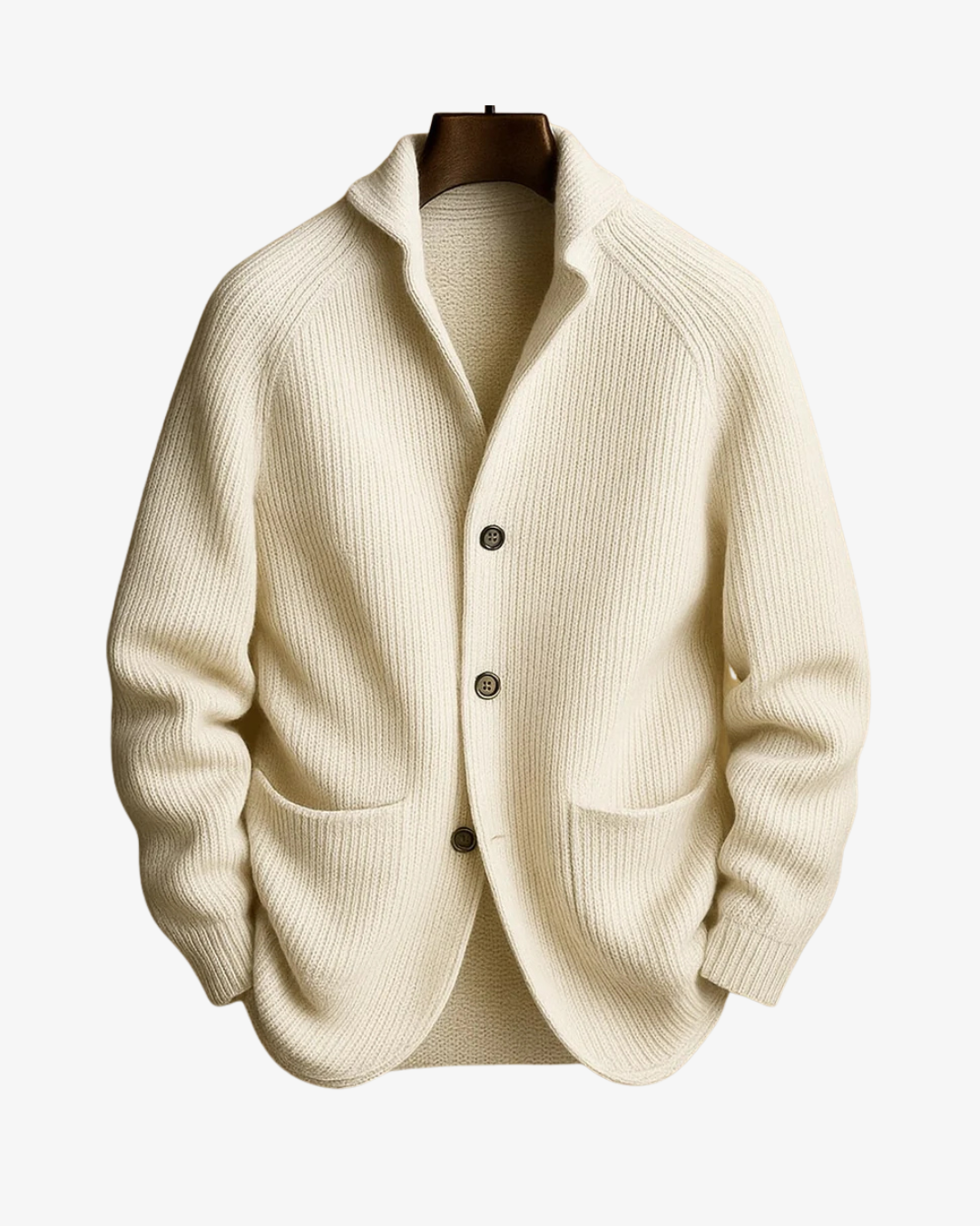 Elliot - Tailored Button-Front Knit Cardigan