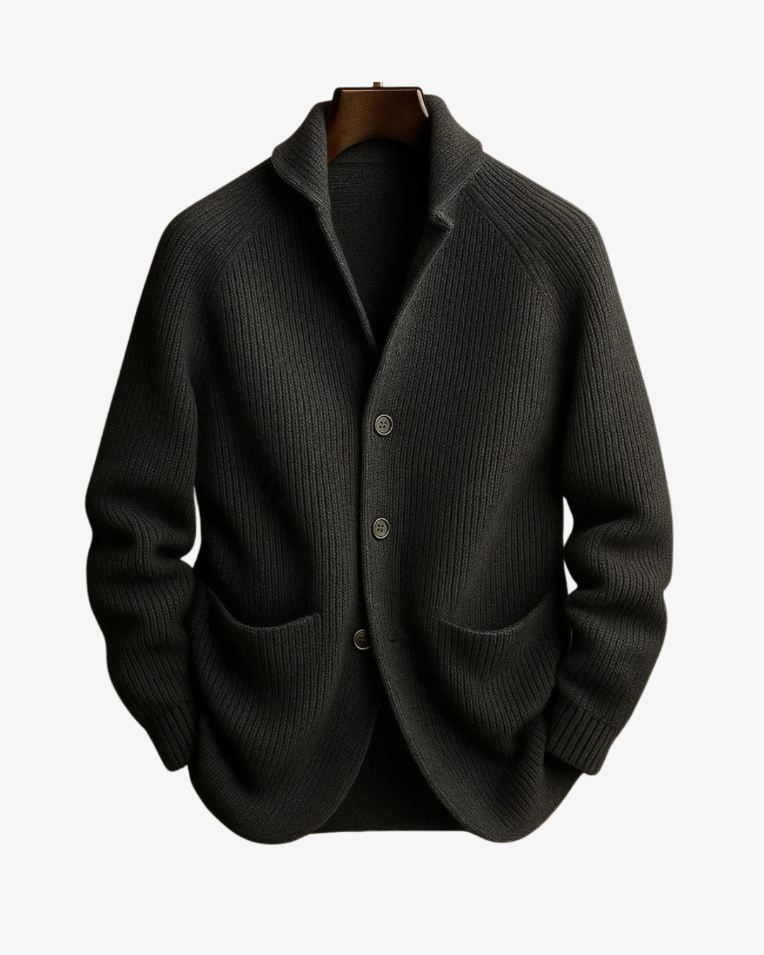 Elliot - Tailored Button-Front Knit Cardigan