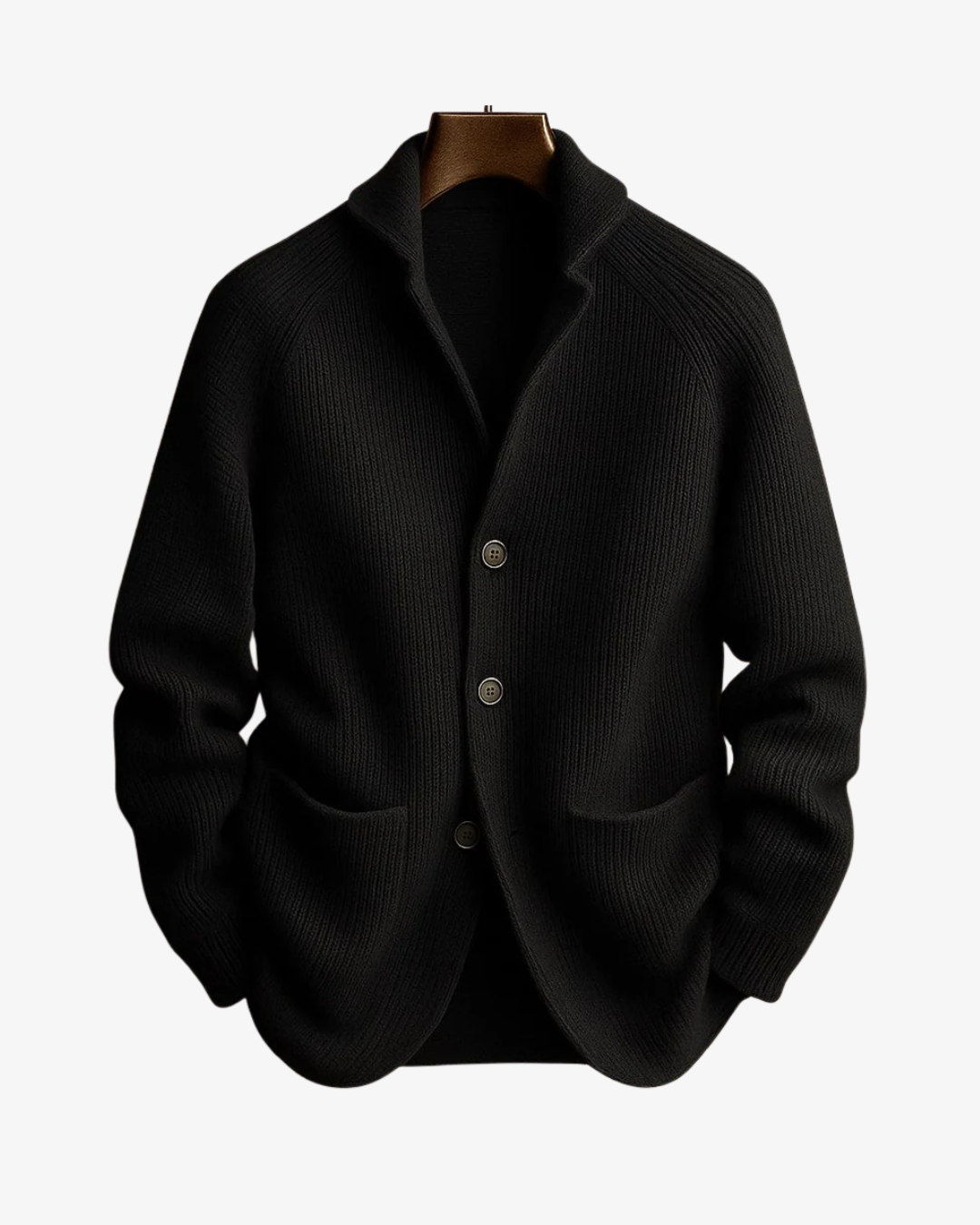 Elliot - Tailored Button-Front Knit Cardigan