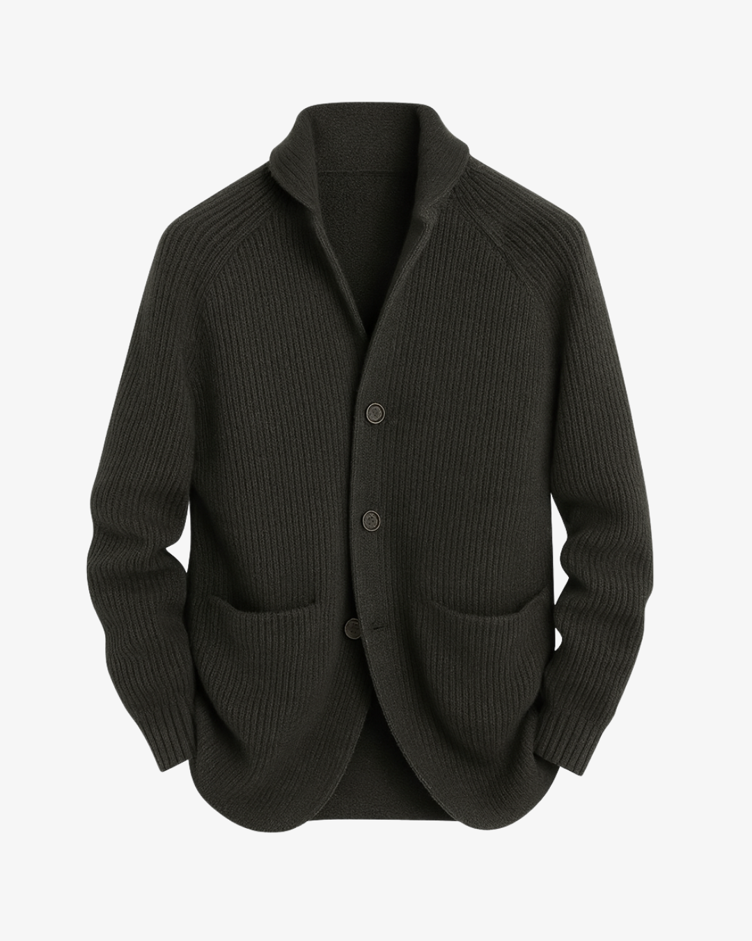Elliot - Tailored Button-Front Knit Cardigan