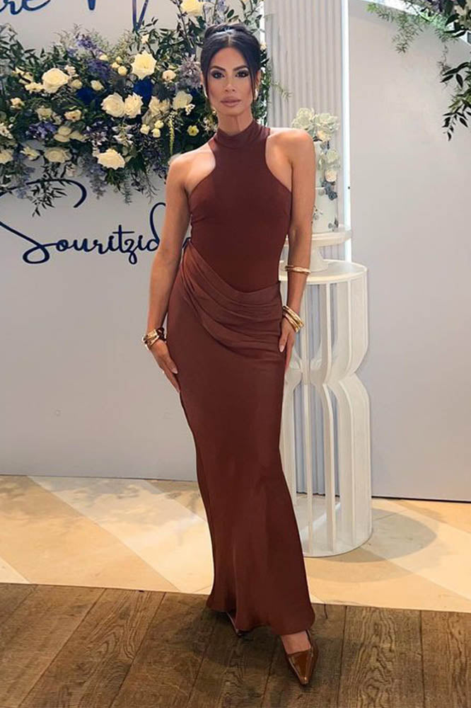 Paneled Cut-Out Fitted Dress