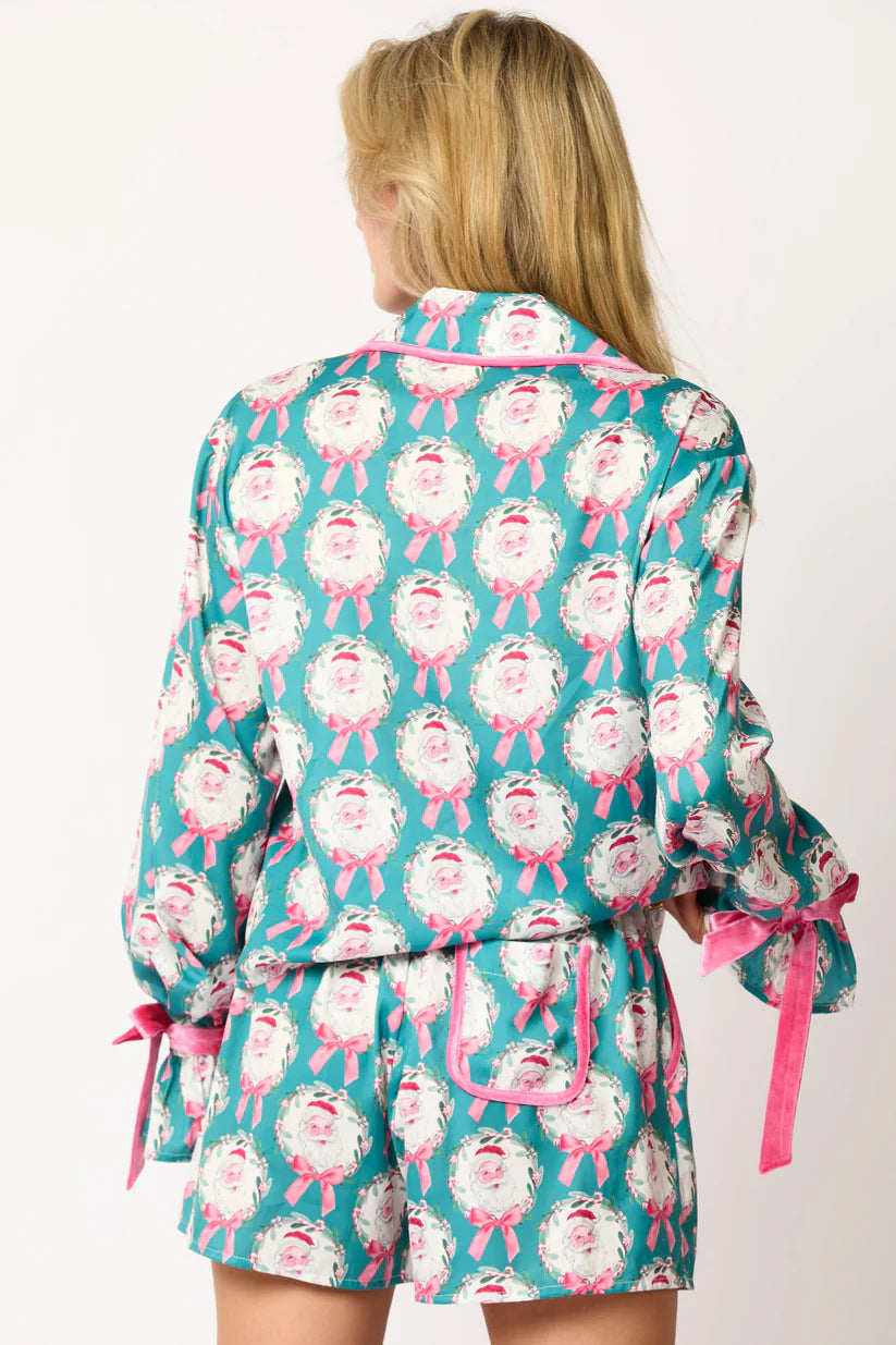 Coordinated Christmas Character Print Pajama Short Set
