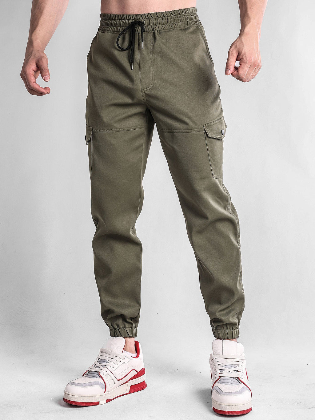 Men's Sherpa-Lined Cotton Jacket and Cargo Jogger Set – Warm Casual Two-Piece Outfit for Autumn and Winter