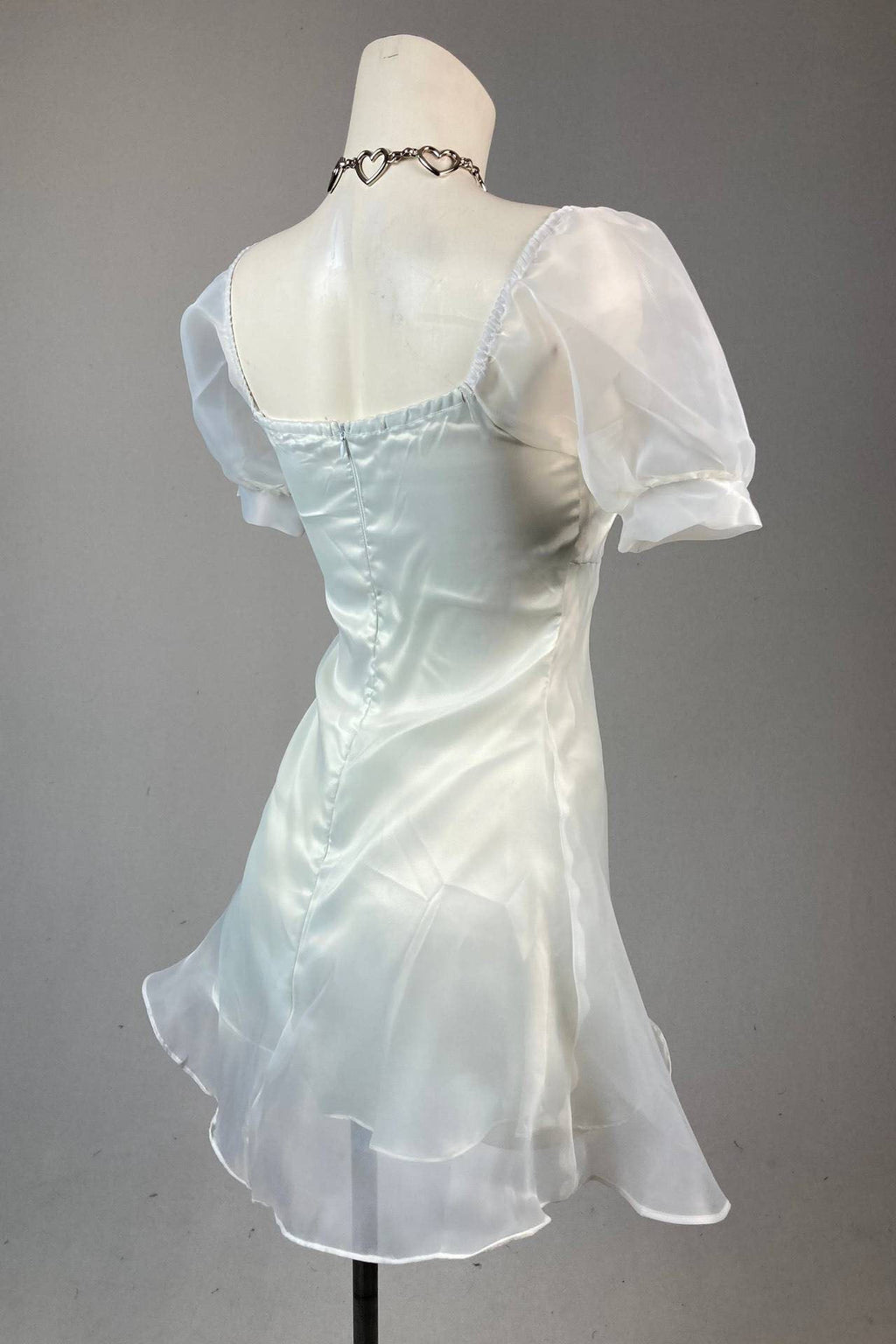Modern Puff Sleeve Sheer Princess Dress