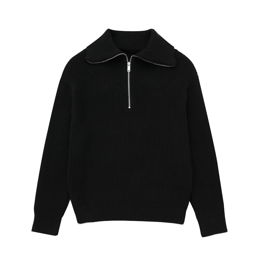 Holly Quarter Zip Knit Sweater