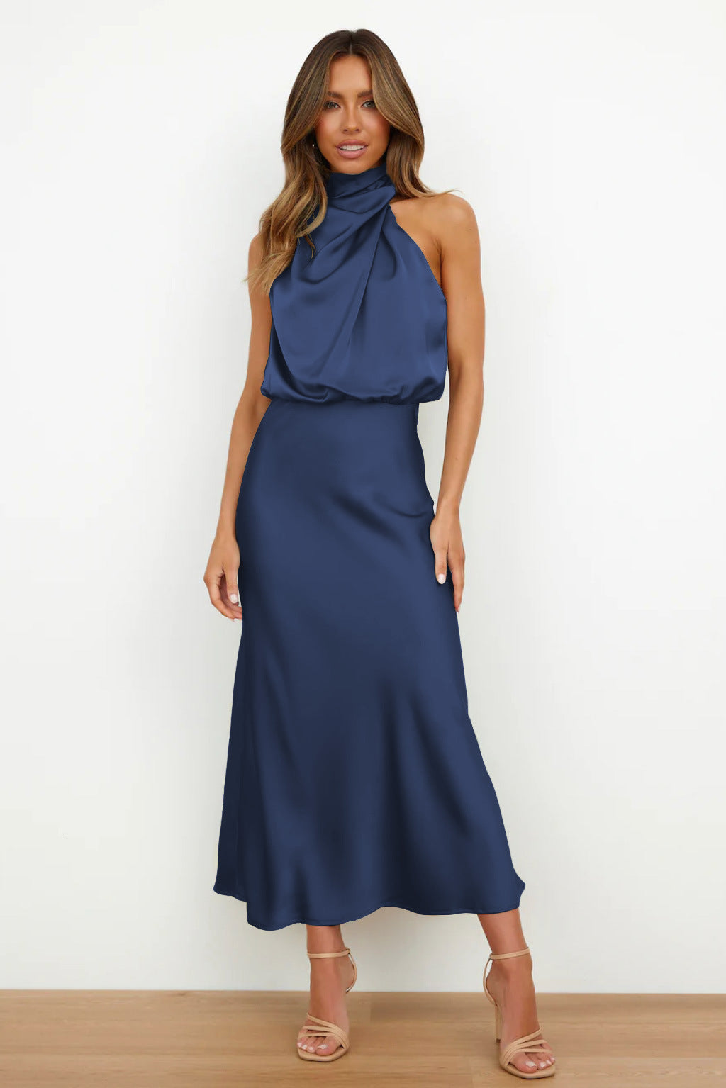 Esther Maxi-Length Dress Blue