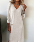 Galenique - Relaxed V Neck Sweater Dress