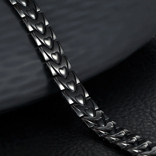 Stainless Steel Titanium Magnetic Heart Bracelet - Kronos