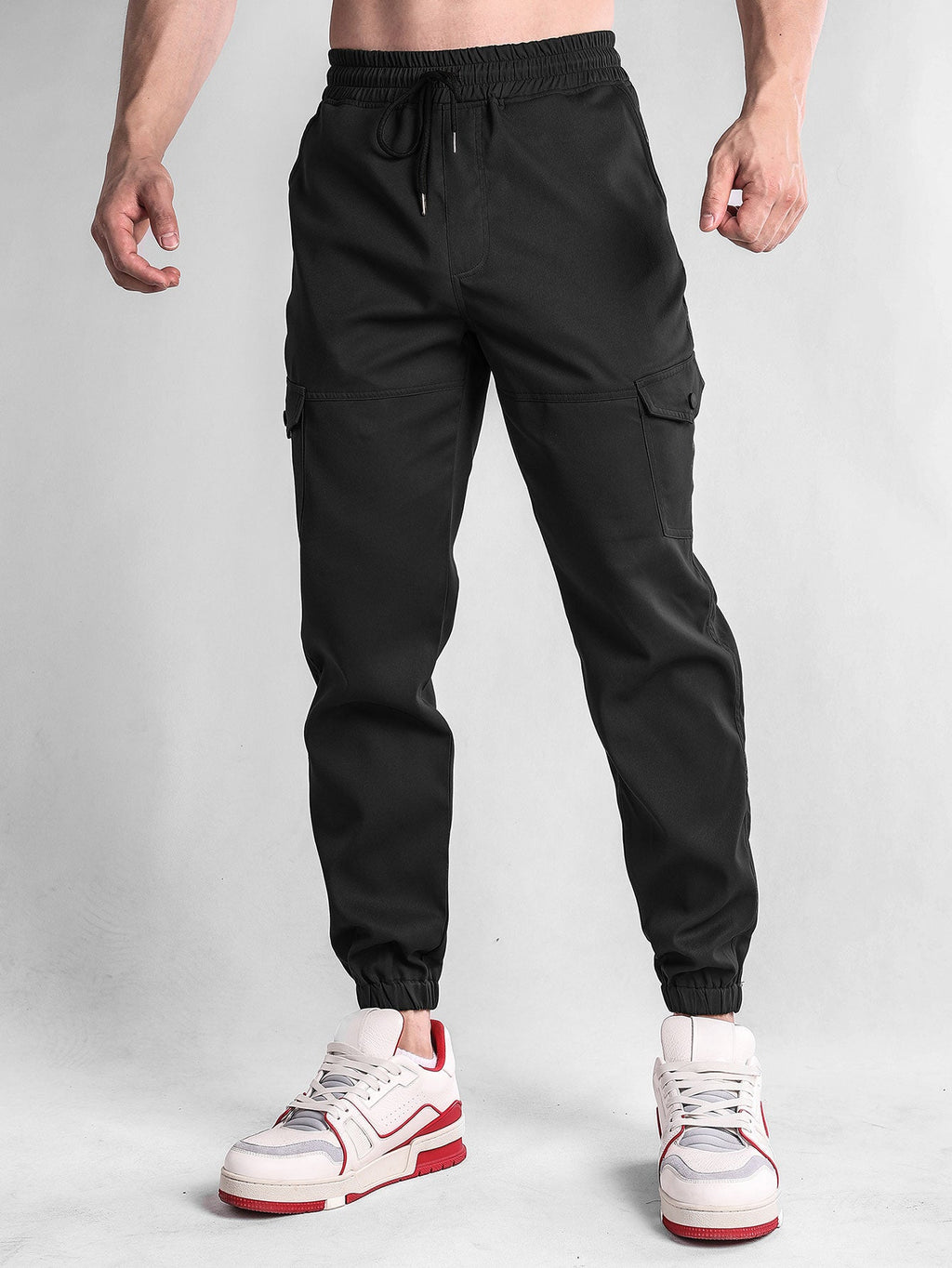 Men's Sherpa-Lined Cotton Jacket and Cargo Jogger Set – Warm Casual Two-Piece Outfit for Autumn and Winter