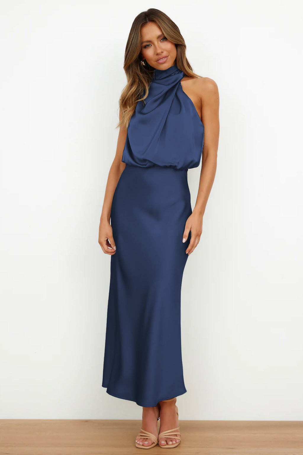Esther Maxi-Length Dress Blue