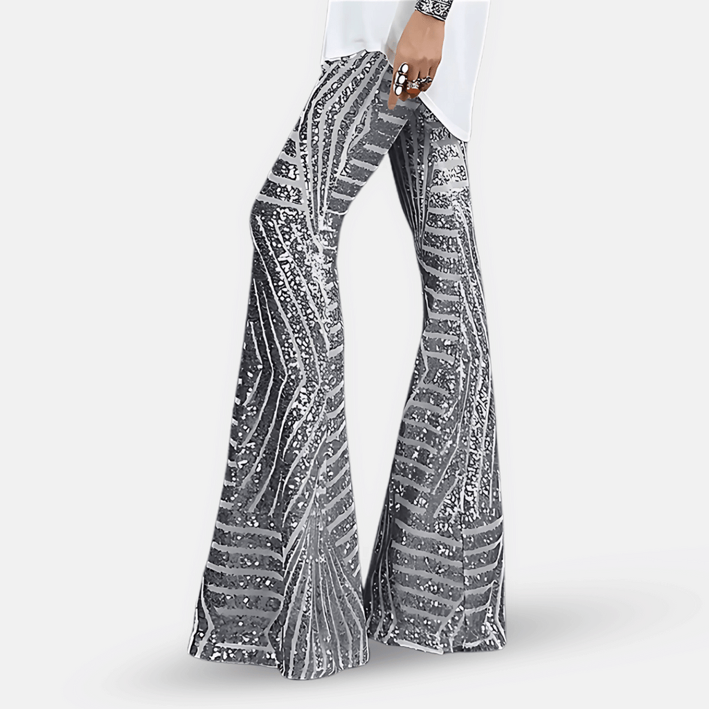 Women's Geometric Print Flared Pants
