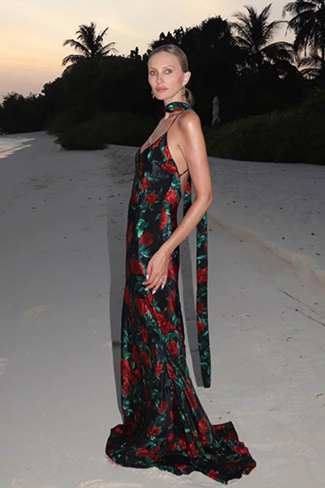 Whispers of Spring Flower V-Neck Dress