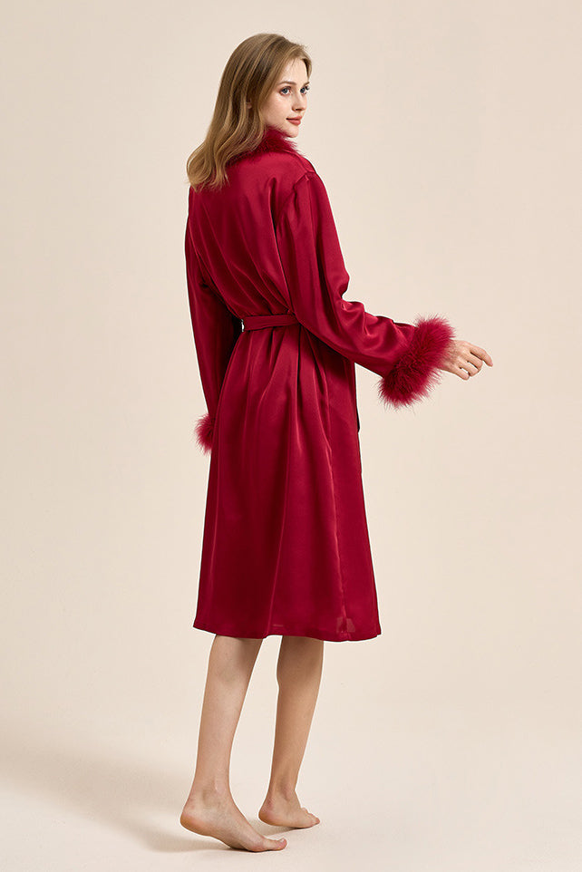 Modern Pin-Up Feather Robe
