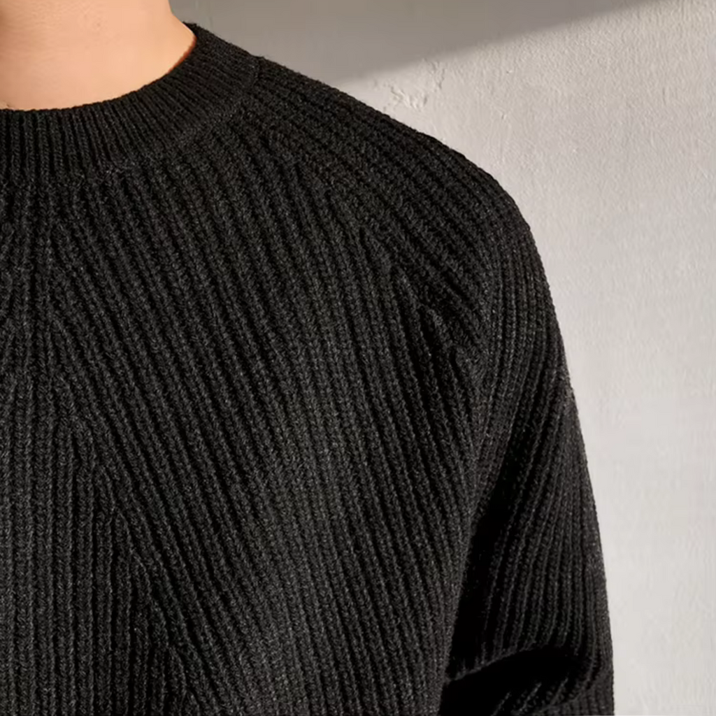 Breathable Wool Blend Sweater with Lightweight Feel
