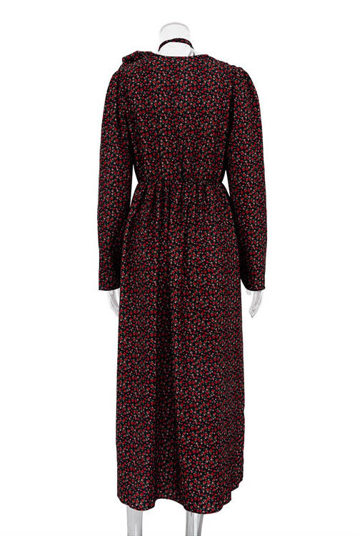 Bertha Flower V-Neck Mini-Length Dress