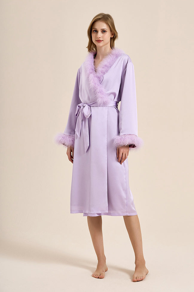 Modern Pin-Up Feather Robe