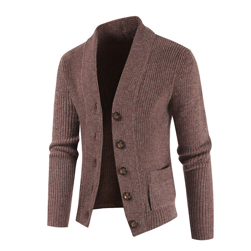 Wool Blend Cardigan with Button Front