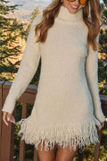 Sietske - Turtleneck Dress with Tassels