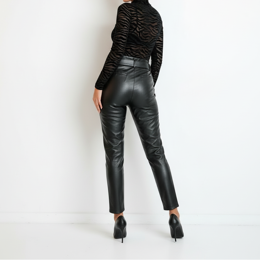 Women's Sheer High Neck Mesh Top with Long Sleeves – Fitted Printed Style for Evening and Party Wear