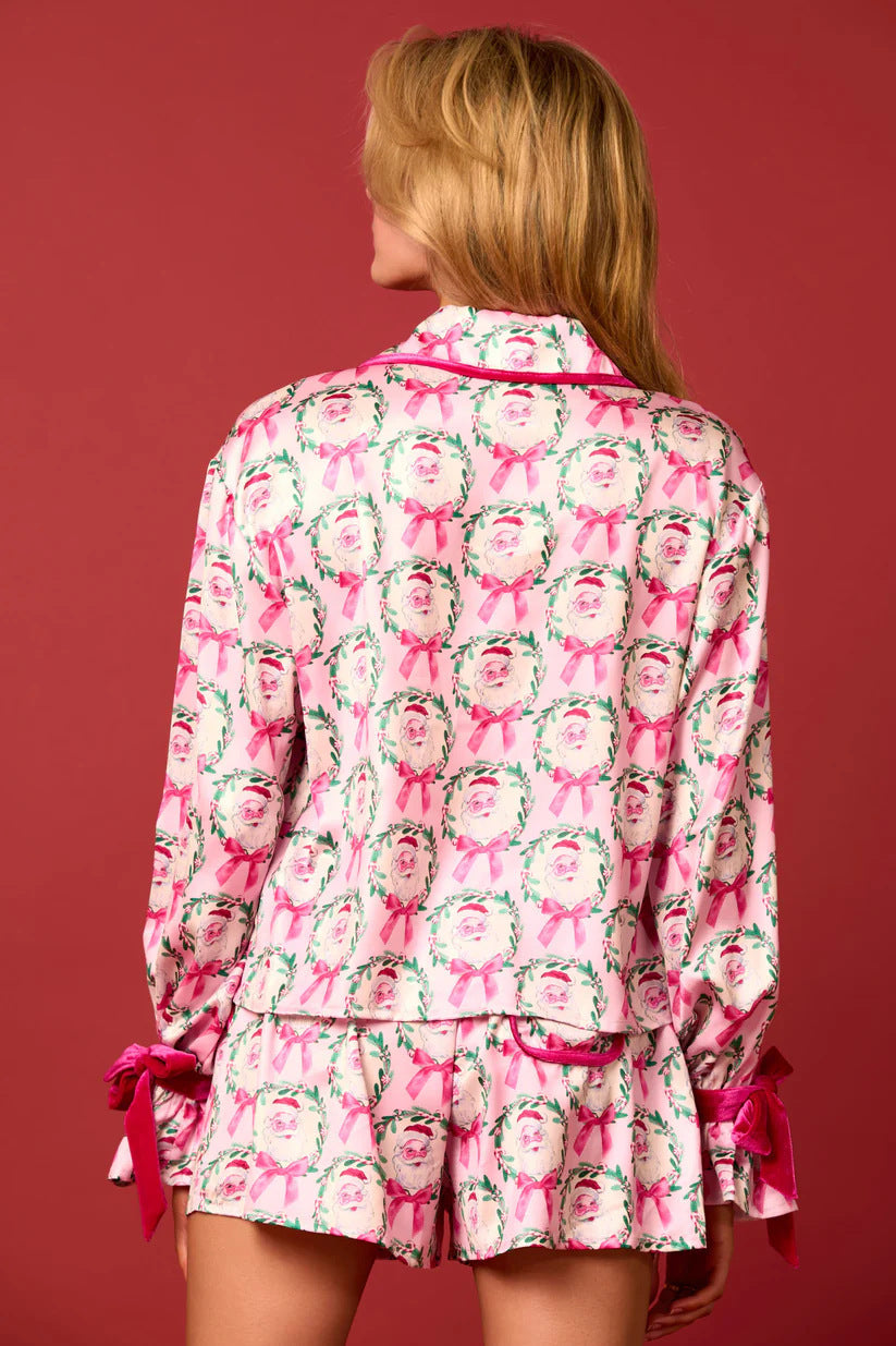 Coordinated Christmas Character Print Pajama Short Set