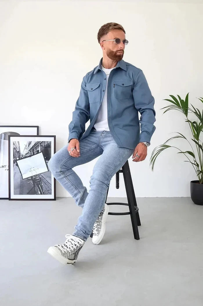 Shirt Jacket with Button Front