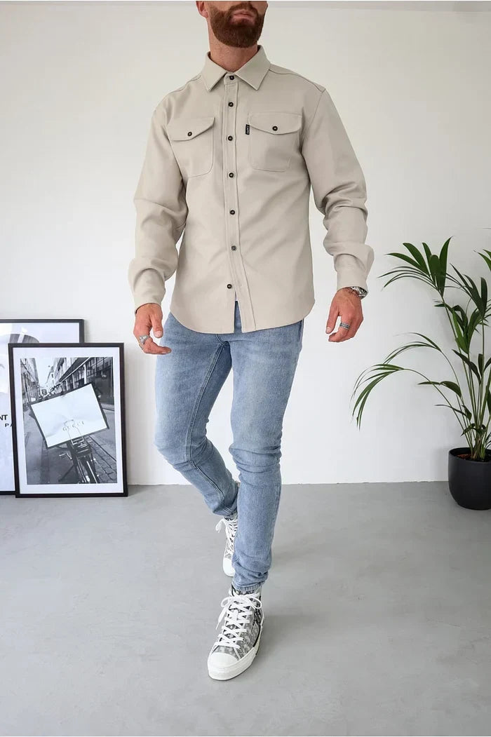 Shirt Jacket with Button Front