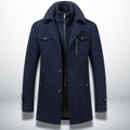 Men’s Layered Stand-Collar Coat