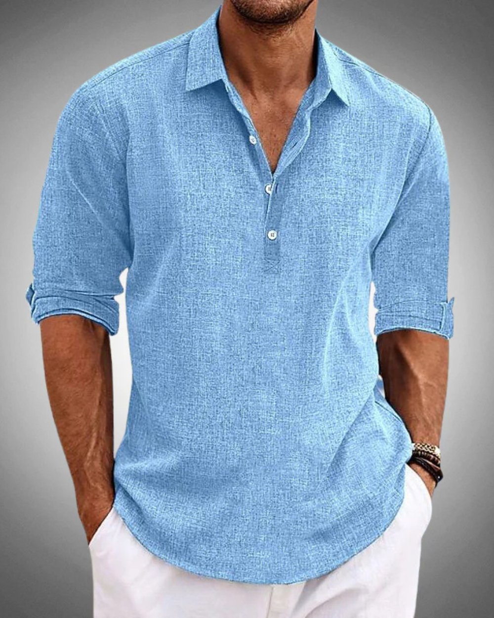Caleb - Refined Button-Front Classic Shirt