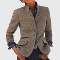 Women’s Tailored Stand-Collar Blazer