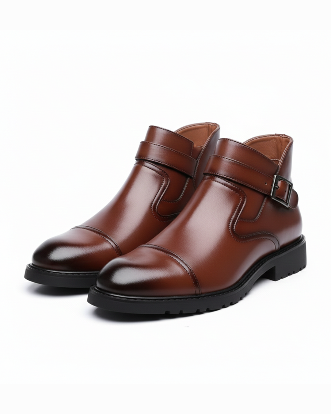 Leather Chelsea Boots with Rubber Sole