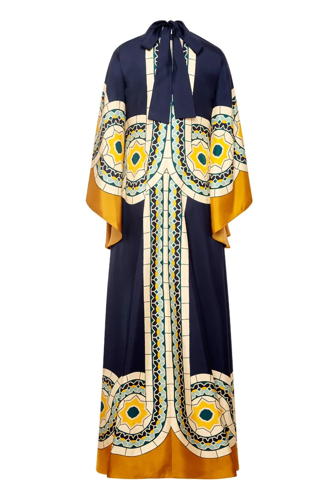 Modern Moorish Tile Print Magnificent Dress