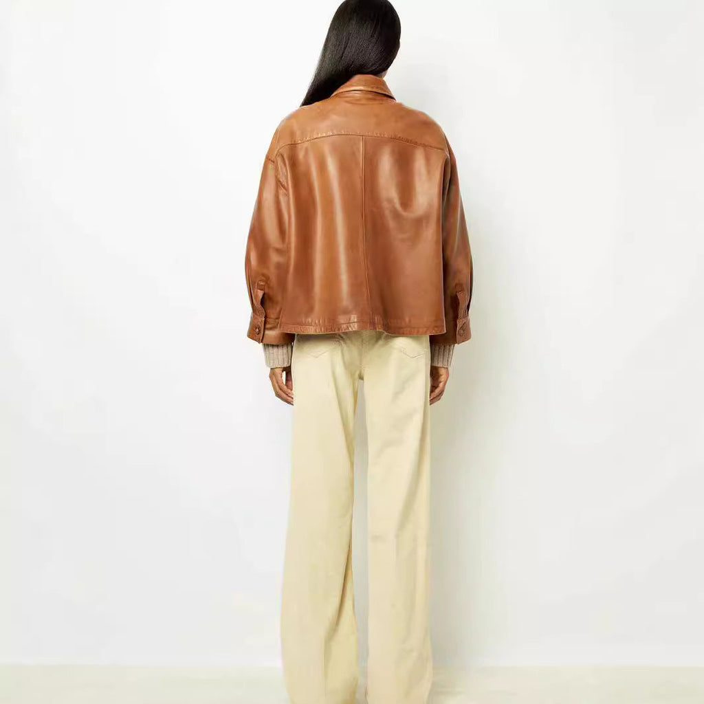 Vintage Leather Jacket with a Characterful Look