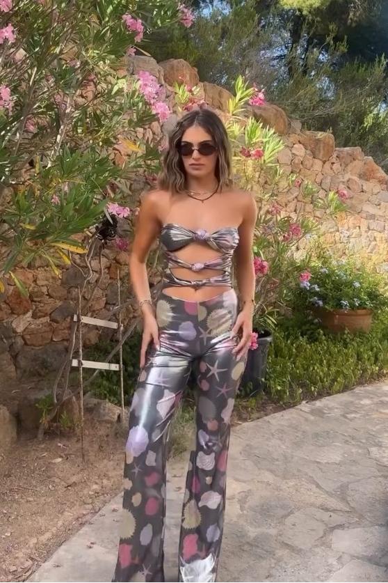 Kate Patterned Shimmer Jumpsuit