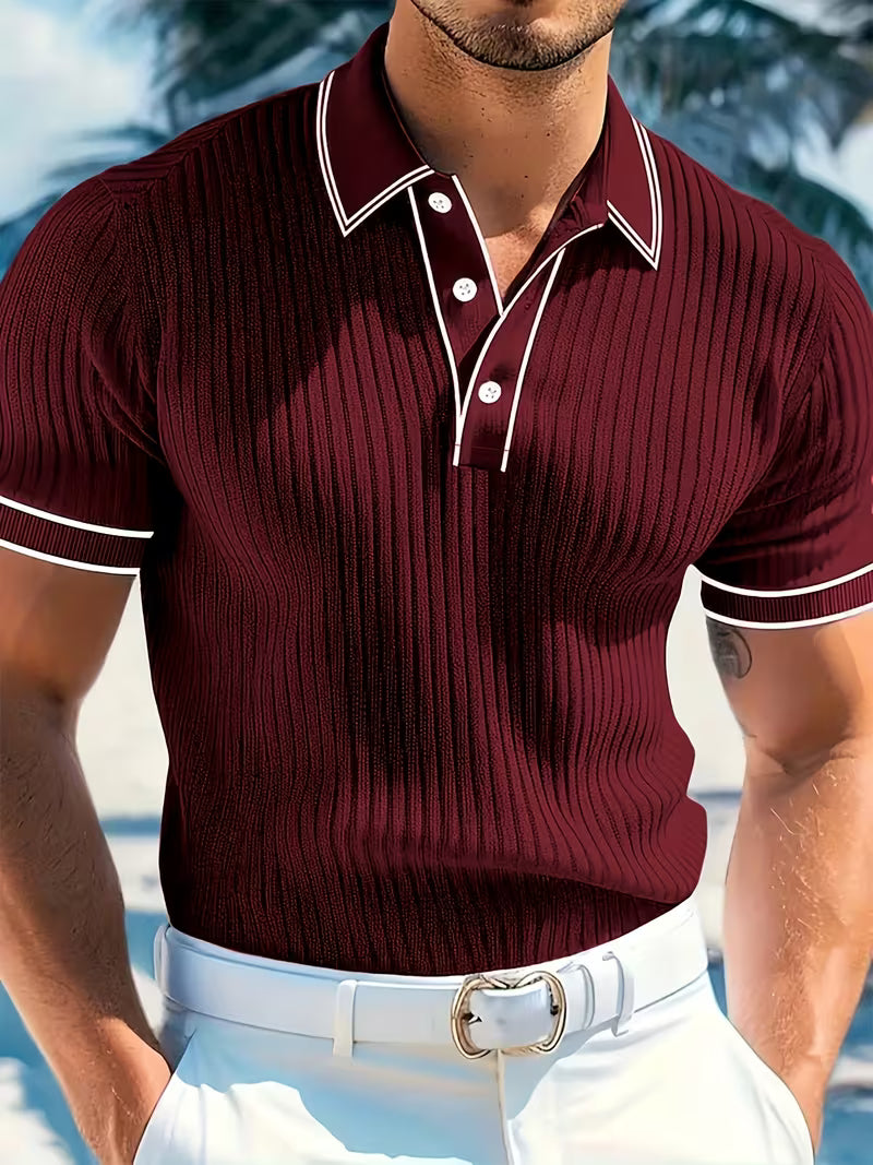 Logan - Color-Blocked Short Sleeve Polo Shirt