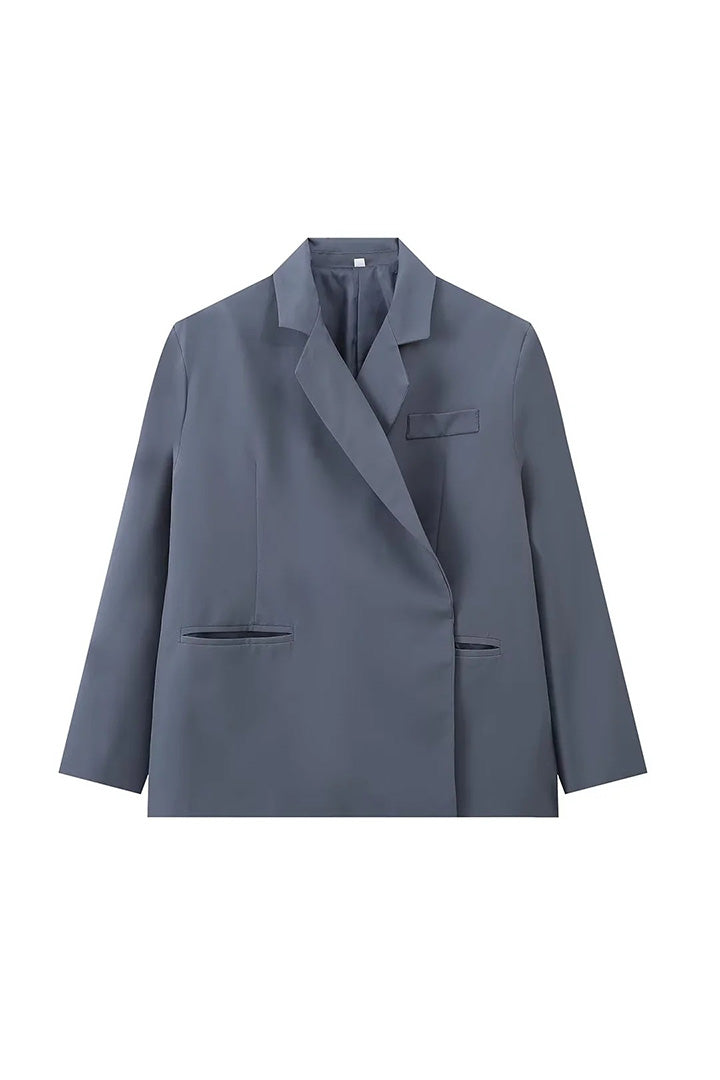 Modern Oversized Side Slit Blazer