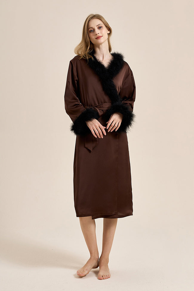 Modern Pin-Up Feather Robe