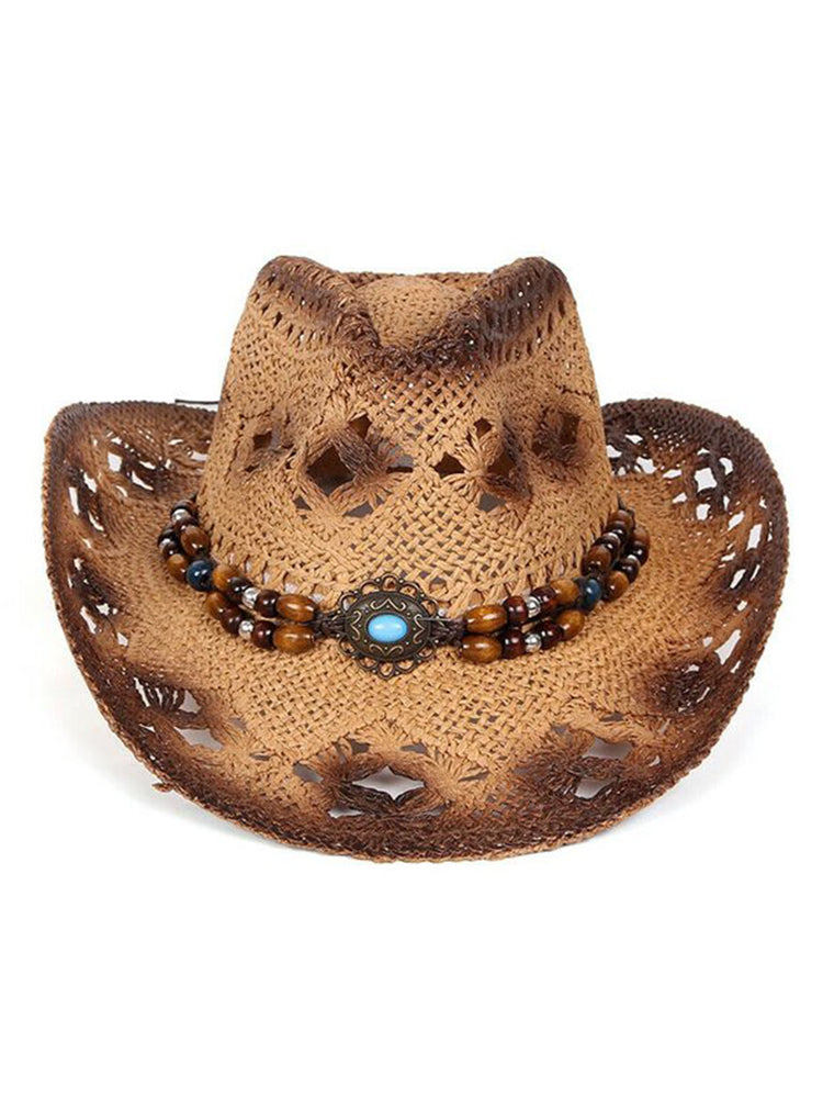 Western Retro Straw Hollow Hat