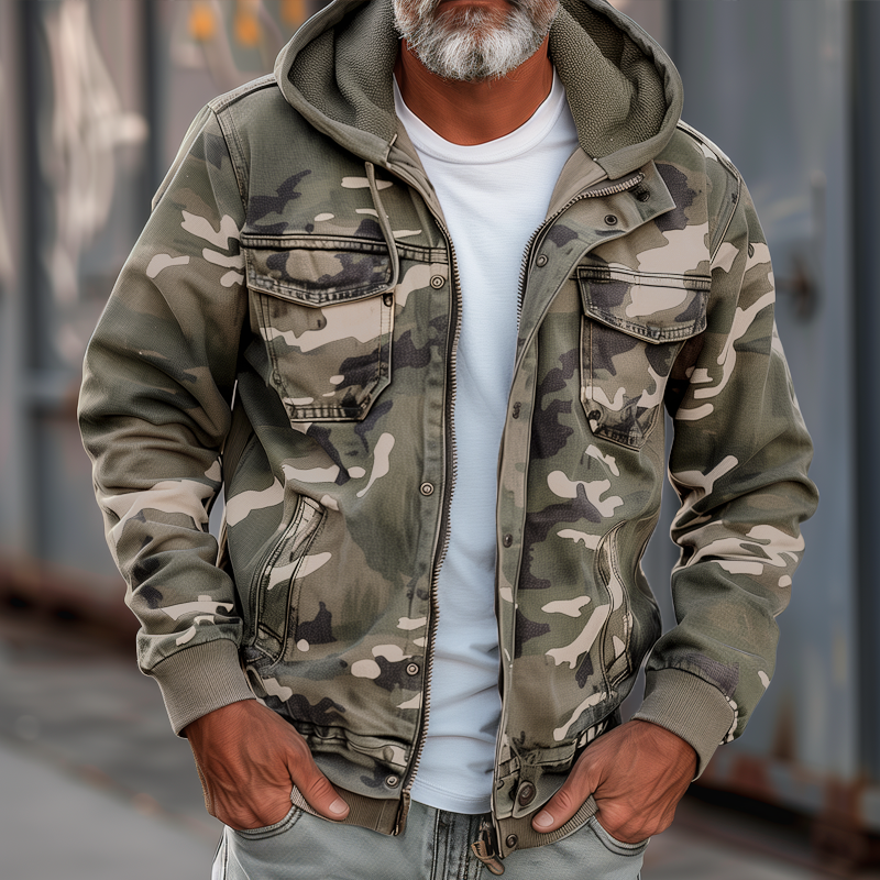 Fabian - Elegant Camouflage Cargo Jacket