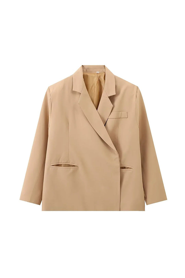 Modern Oversized Side Slit Blazer