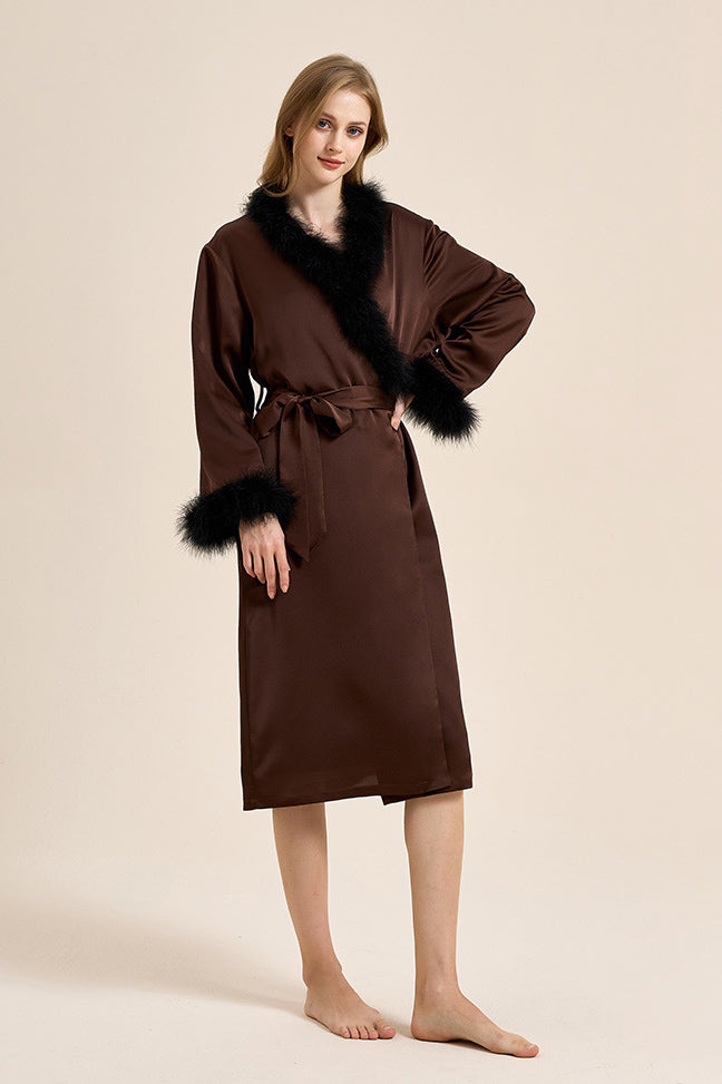 Modern Pin-Up Feather Robe