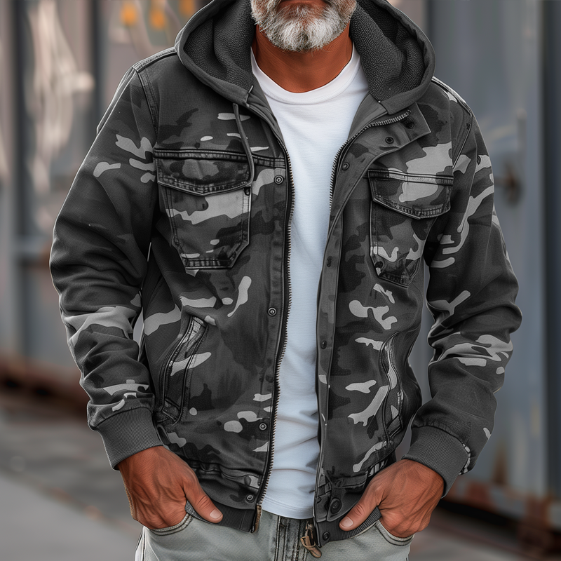 Fabian - Elegant Camouflage Cargo Jacket