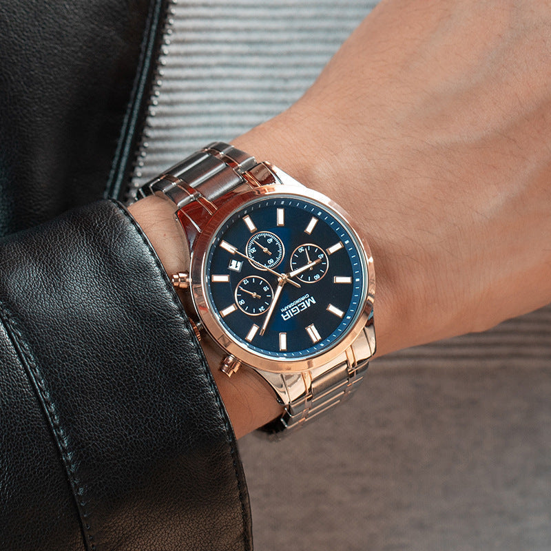 Men's Stainless Steel Sport Chronograph Watch