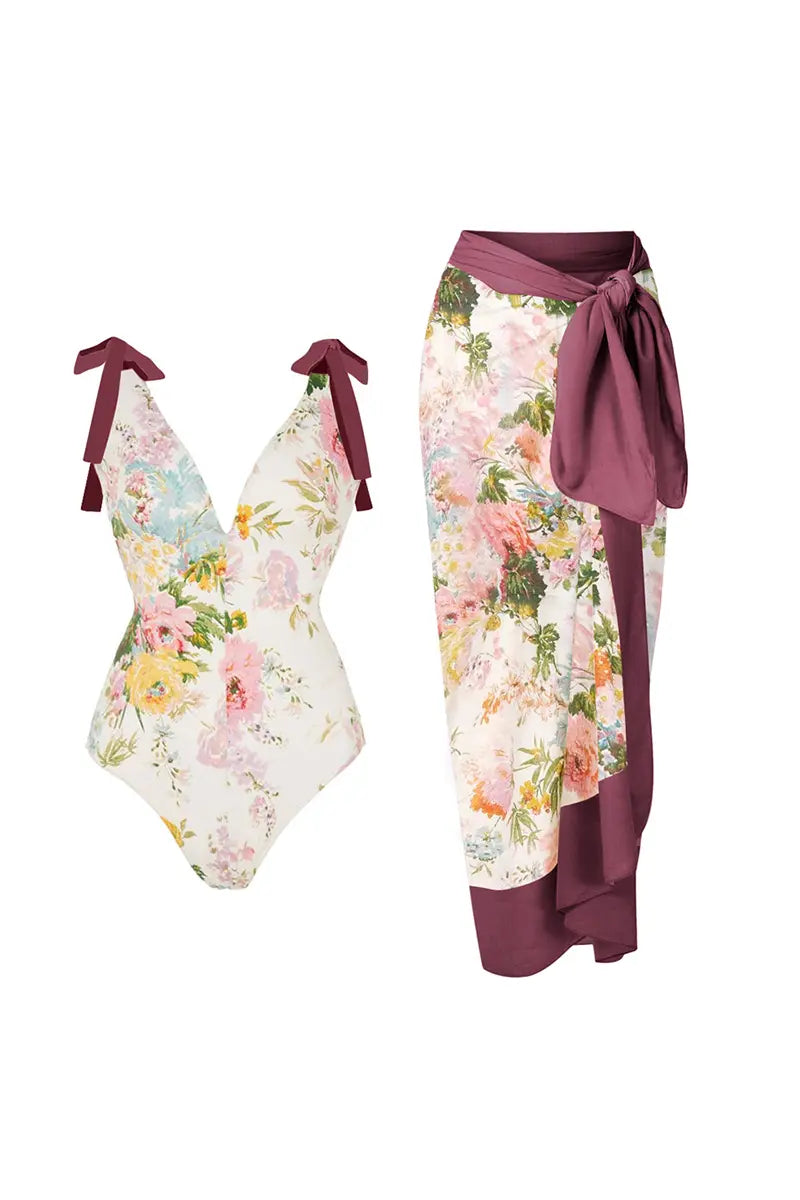Applique Tie-Up Sexy Two-Piece Bikini